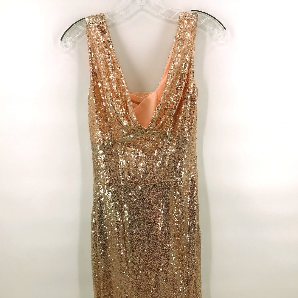 NWT-For Your Special Day rose gold sequence dress